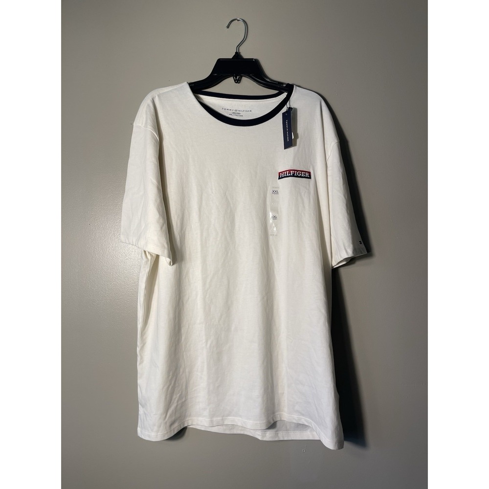 Tommy Hilfiger Men's Crew Neck T-shirt Ivory Size 2XL NWT